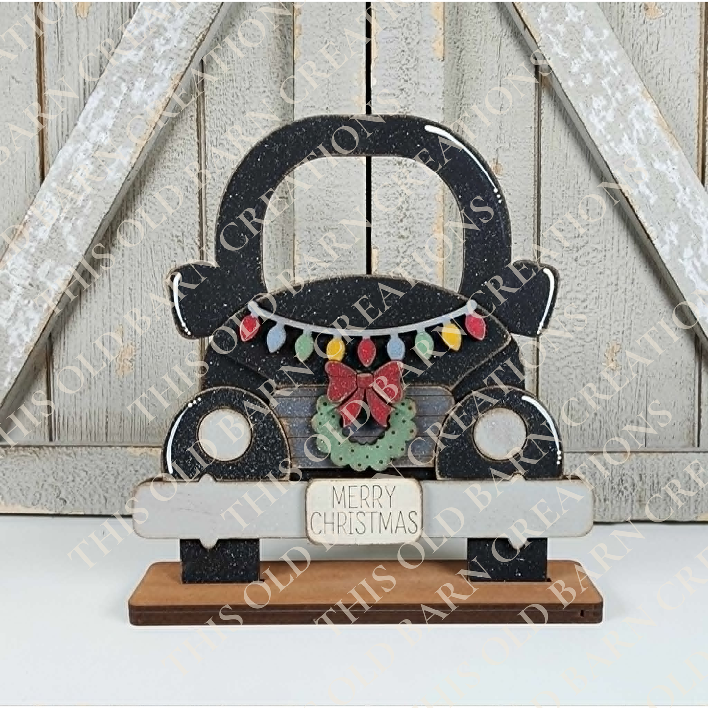 Reversible Vintage Truck Shelf Sitter