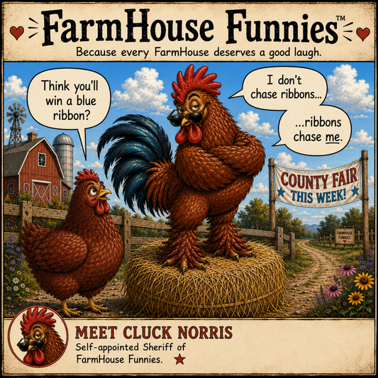Welcome to FarmHouse Funnies™ – Comic #001: Ribbons Chase Me