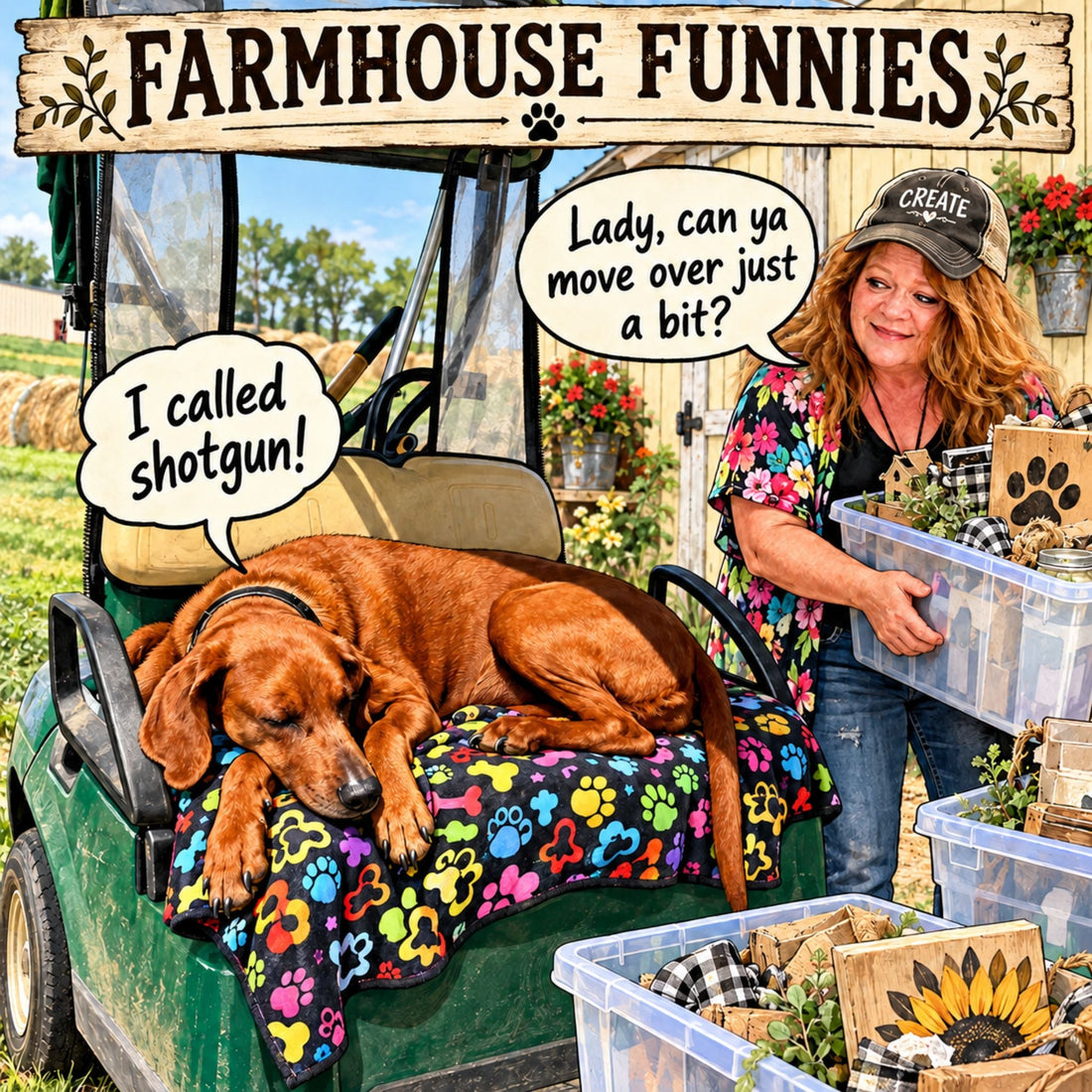 FarmHouse Funnies - Lady Can You Move Over?