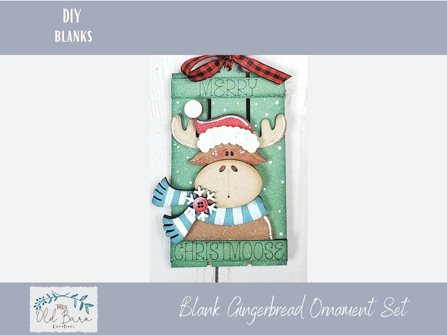 Blank Moose Ornament Set – DIY Paint-Your-Own Christmas Ornaments