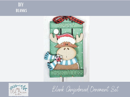 Blank Moose Ornament Set – DIY Paint-Your-Own Christmas Ornaments