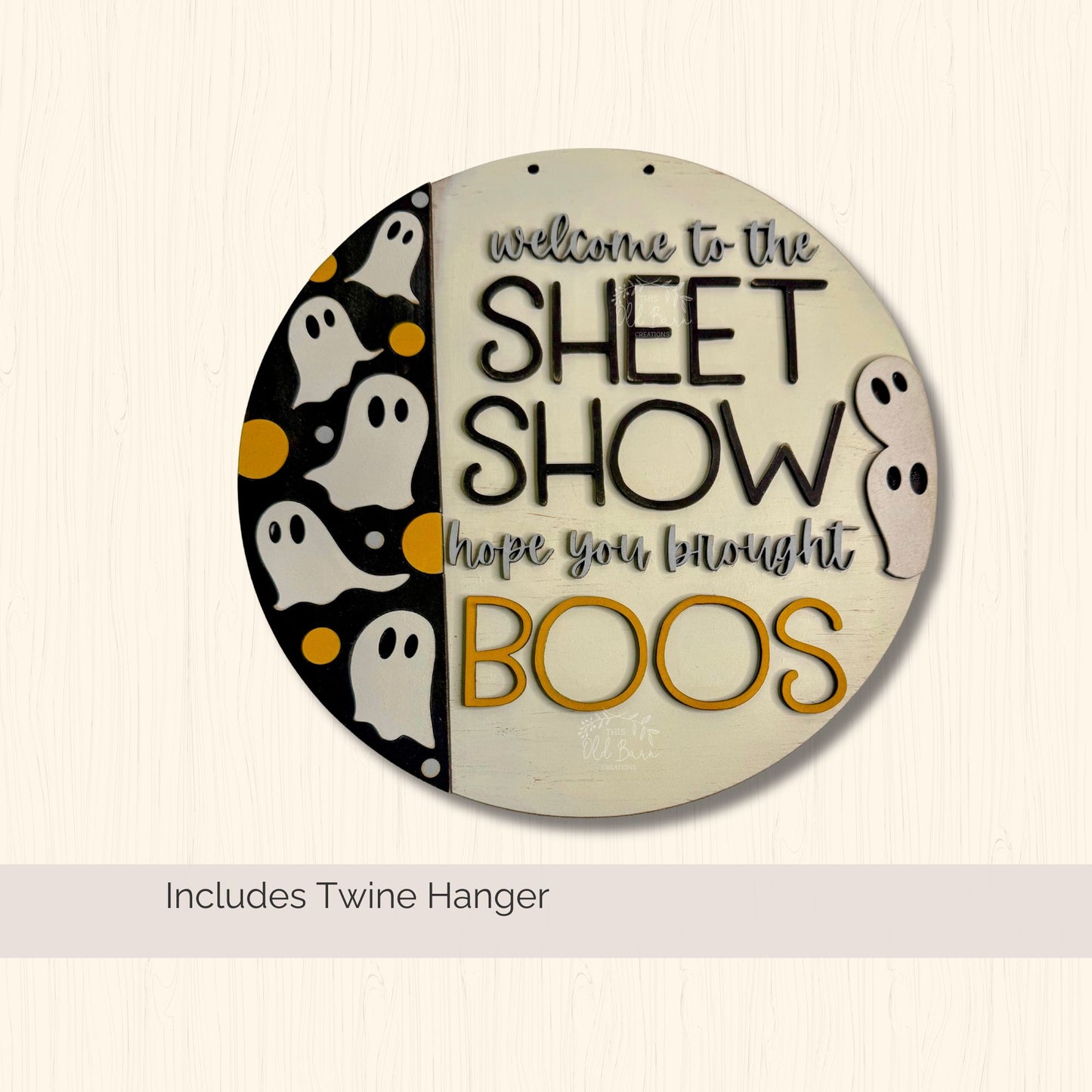 Welcome to the Sheet Show Door Hanger – Funny Farmhouse Sign