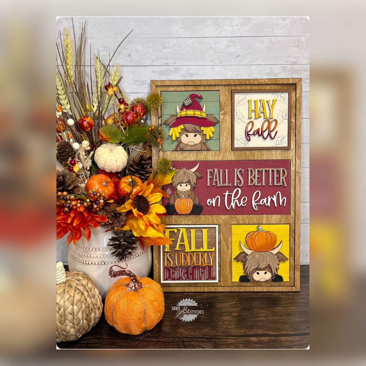 Gnome & Highlands - Large Leaning Frame & Interchangeable Sign Sets