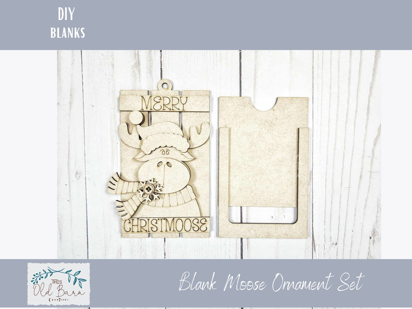Blank Moose Ornament Set – DIY Paint-Your-Own Christmas Ornaments