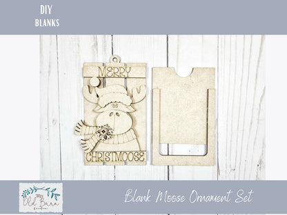 Blank Moose Ornament Set – DIY Paint-Your-Own Christmas Ornaments