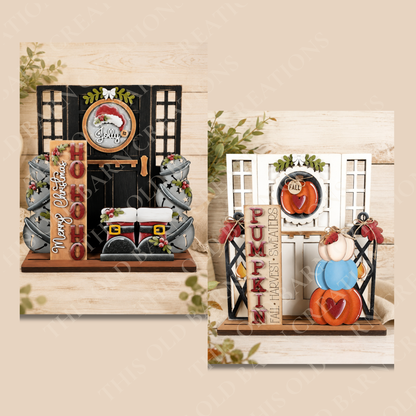 Reversible Interchangeable Front Door Display