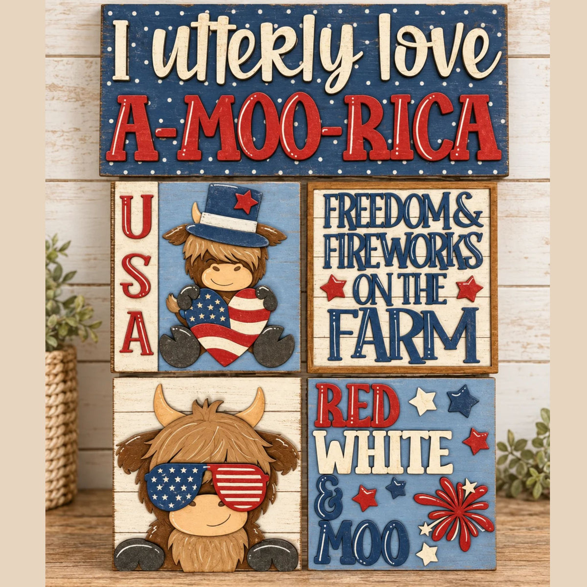Gnome & Highlands - Large Leaning Frame & Interchangeable Sign Sets