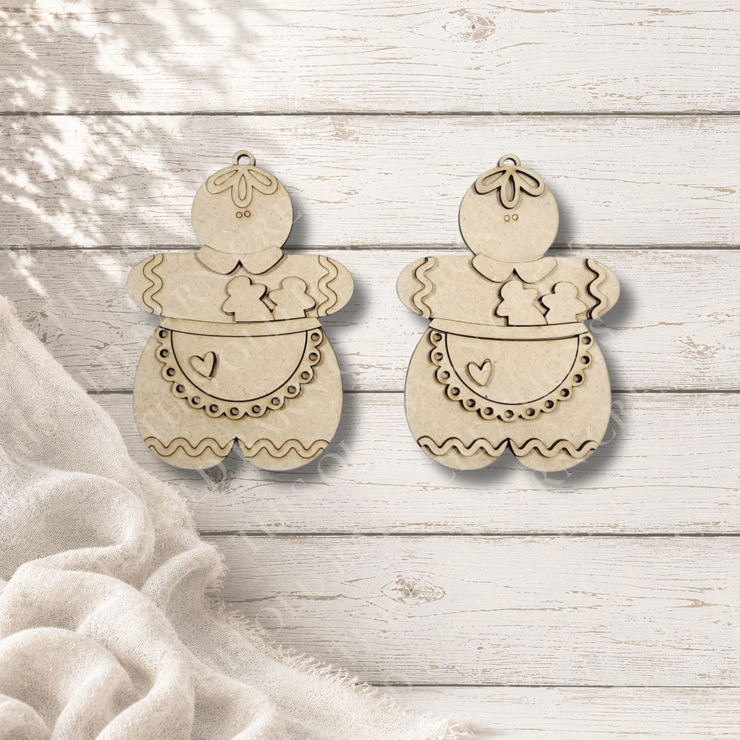 Gingerbread Ornament Pair