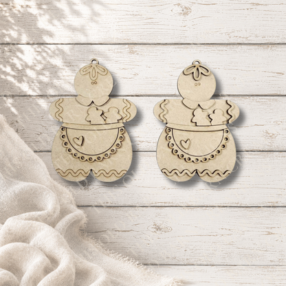 Gingerbread Ornament Pair