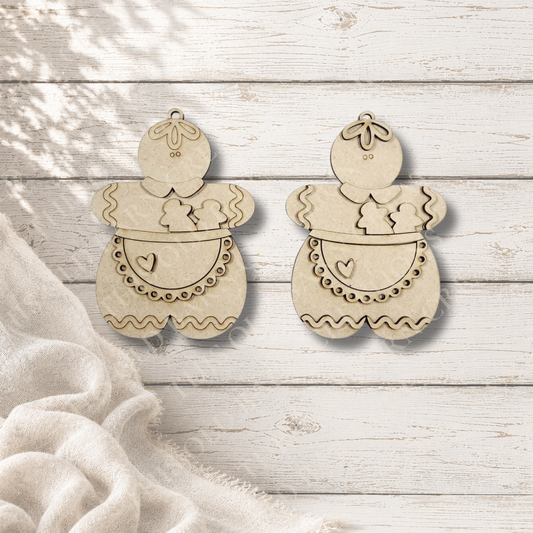 Gingerbread Ornament Pair